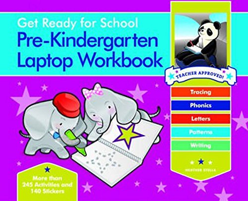 Stock image for Get Ready for School Pre-Kindergarten Laptop Workbook: Uppercase Letters, Tracing, Beginning Sounds, Writing, Patterns for sale by Books From California