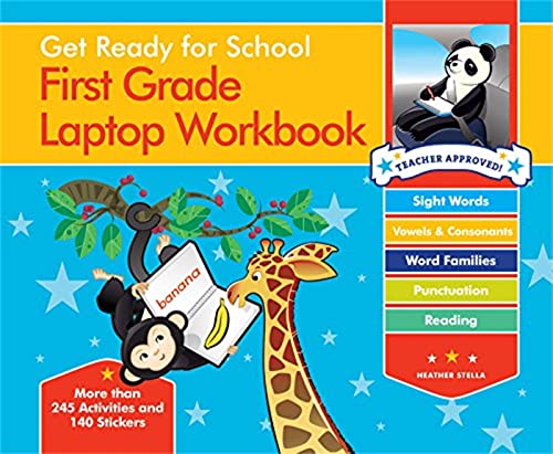 9781579129750: Get Ready For School First Grade Laptop Workbook: Sight Words, Beginning Reading, Handwriting, Vowels & Consonants, Word Families