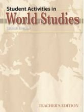 Stock image for World Studies Student Activities Teacher's Edition for sale by Better World Books