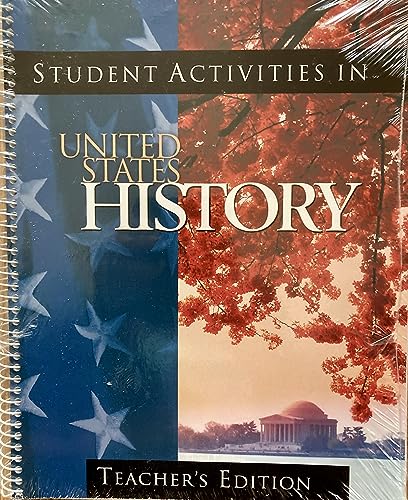 Beispielbild fr United States History for Christian Schools: Student Activities, Teacher's Edition zum Verkauf von HPB-Ruby