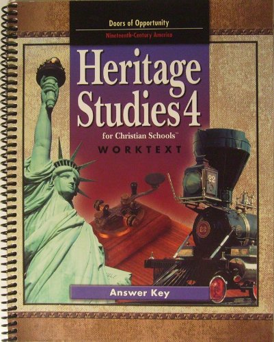Beispielbild fr Heritage Studies 4 Worktext Answer Key 2nd Edition zum Verkauf von GoldBooks