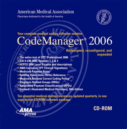 CodeManager 2006, CD-ROM, 6 - 10 Users (9781579476175) by American Medical Association