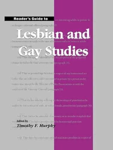 Stock image for Reader's Guide to Lesbian and Gay Studies for sale by Better World Books