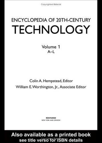 Beispielbild fr Encyclopedia of 20th-Century Technology : Volume 2: M-Z Index zum Verkauf von Better World Books
