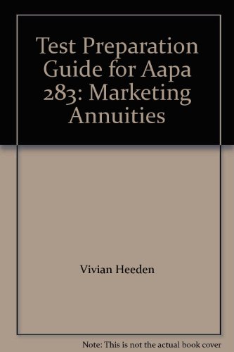 9781579743116: Test Preparation Guide for Aapa 283: Marketing Annuities