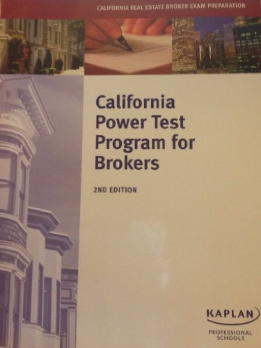 Stock image for California Power Test Program for Brokers 2ND EDITION for sale by Foggypaws