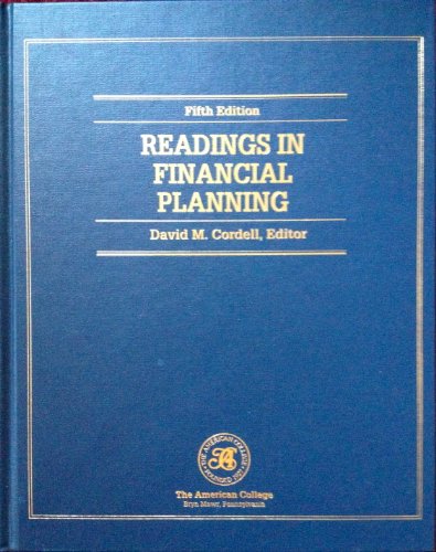 Beispielbild fr Readings in Financial Planning zum Verkauf von Better World Books