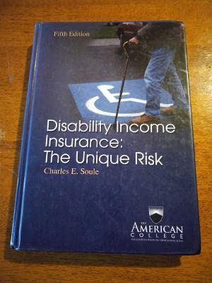 Beispielbild fr Disability Income Insurance-The Unique Risk zum Verkauf von dsmbooks