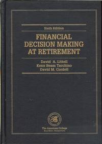 Imagen de archivo de Financial Decision Making At Retirement [Hueber School Series] a la venta por HPB-Movies