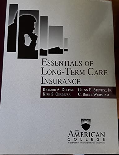 Stock image for Essentials of Long-term Care Insurance (Financial Advisor Series, Product Essentials) for sale by HPB-Red