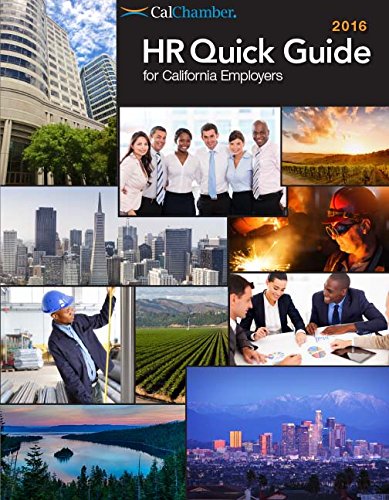 Stock image for 2016 HR Quick Guide for California Employers for sale by Irish Booksellers