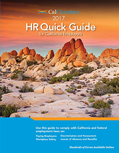 Imagen de archivo de 2017 HR Quick Guide for California Employers a la venta por Better World Books: West
