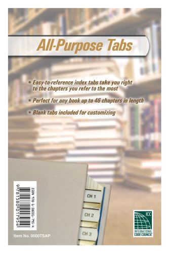 All Purpose Tabs (International Code Council Series) (9781580017954) by International Code Council