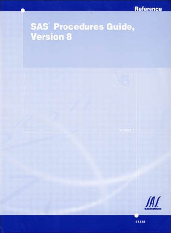 Imagen de archivo de SAS Procedures Guide, Version 8 (2 Volume Set) a la venta por SecondSale