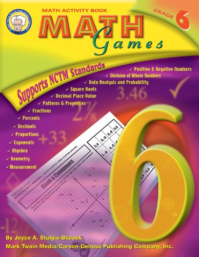 Stock image for Mark Twain - Math Games, Grade 6 for sale by HPB-Ruby