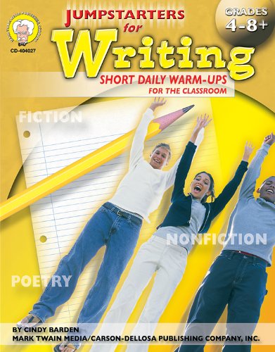 Imagen de archivo de Jumpstarters for Writing, Grades 4 - 8 a la venta por Goodwill of Colorado