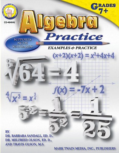 Beispielbild fr Algebra Practice : Examples and Practice zum Verkauf von Better World Books
