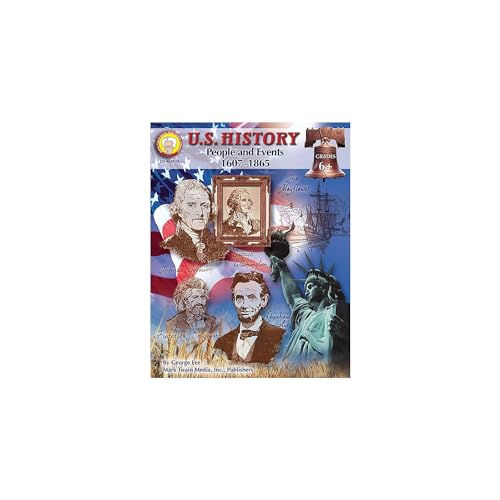 9781580373364: Mark Twain American History Workbook, Grades 6-12, US History of People and Events from 1607-1865, Declaration of Independence, Constitution of the United States, Classroom or Homeschool Curriculum