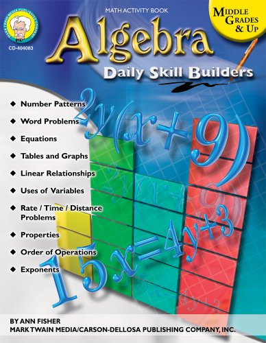Beispielbild fr Algebra: Daily Skill Builders, Middle Grades & Up zum Verkauf von Wonder Book