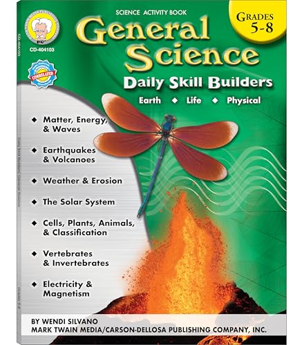 Stock image for Mark Twain General Science Activity Book, Science for Kids Grades 5-8, Physical, Life, and Earth Science Books, 5th Grade Workbooks and Up, Classroom . Curriculum (Volume 3) (Daily Skill Builders) for sale by -OnTimeBooks-