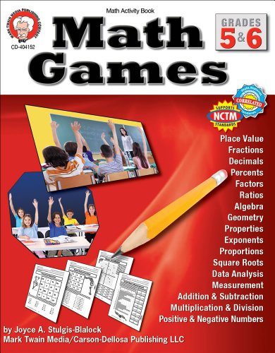 Beispielbild fr Math Games, Grades 5 and 6 zum Verkauf von Better World Books