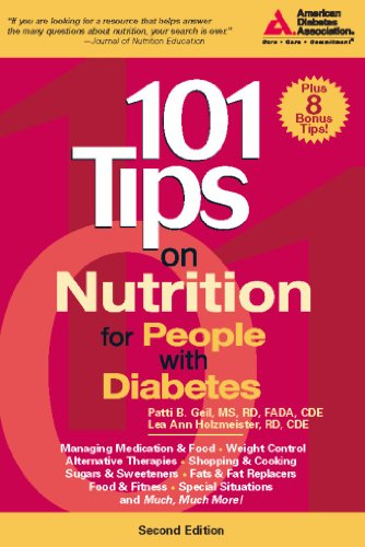 Beispielbild fr 101 Tips on Nutrition for People with Diabetes zum Verkauf von Better World Books