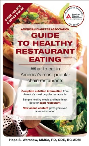 Beispielbild fr American Diabetes Association Guide to Healthy Restaurant Eating: What to eat in America's most popular chain restaurants zum Verkauf von Wonder Book