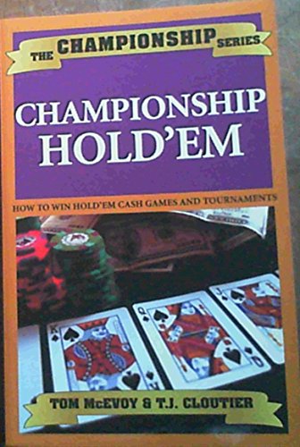 Beispielbild fr Championship Hold'em zum Verkauf von Better World Books