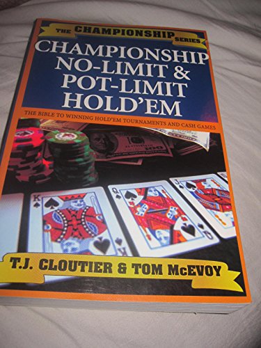 Beispielbild fr Championship No Limit and Pot Limit Hold 'Em zum Verkauf von Better World Books