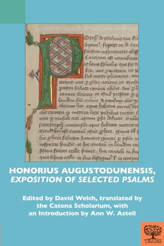 Beispielbild fr Honorius Augustodunensis, Exposition of Selected Psalms zum Verkauf von GreatBookPrices