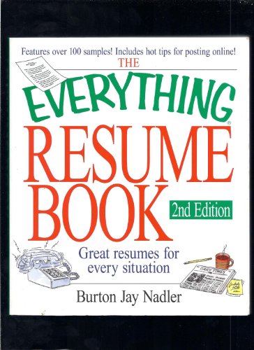 Everything Resume Book (Everything Series) (9781580628075) by Burton Jay Nadler