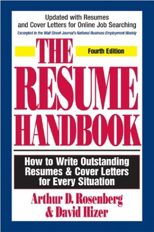 Imagen de archivo de Resume Handbook 4th Edition a la venta por SecondSale
