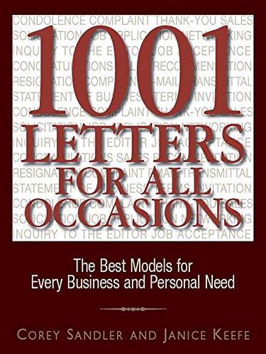 Beispielbild fr 1001 Letters For All Occasions: The Best Models for Every Business and Personal Need zum Verkauf von SecondSale