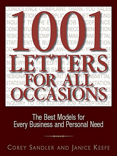 9781580628907: 1001 Letters for All Occasions: The Best Models for Every Business and Personal Need [Lingua Inglese]