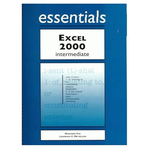 Stock image for Excel 2000 Essentials Intermediate for sale by Mispah books