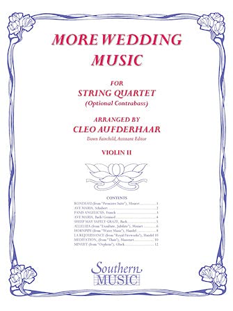 9781581060454: More Wedding Music Violin 2 Part (from string quartet)