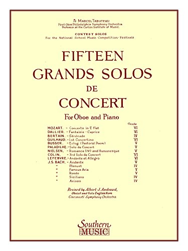 9781581060713: 15 Grands Solos de Concert: Oboe Solo/Piano Set
