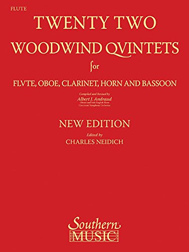 9781581061994: 22 Woodwind Quintets - New Edition: Flute Part