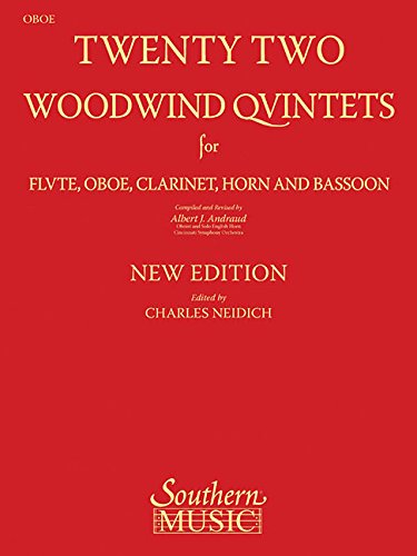 9781581062007: 22 Woodwind Quintets - New Edition: Oboe Part