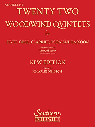 9781581062014: 22 Woodwind Quintets - New Edition: Clarinet Part