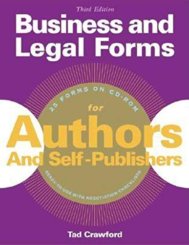 Beispielbild fr Business and Legal Forms for Authors and Self Publishers (Business and Legal Forms Series) zum Verkauf von Wonder Book