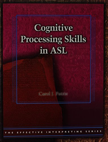 Imagen de archivo de Cognitive Processing Skills in ASL a la venta por Better World Books