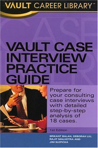Stock image for Vault Case Interview Practice Guide for sale by WorldofBooks