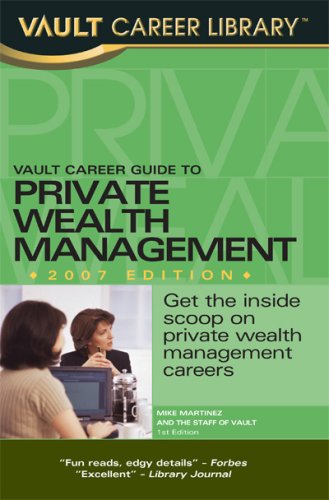 9781581314489: Vault Career Guide to Private Wealth Management (Vault Career Library)