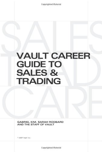 Beispielbild fr Vault Career Guide to Sales and Training zum Verkauf von Better World Books: West