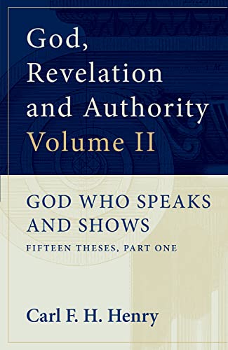 Beispielbild fr God, Revelation, and Authority, Vol. II zum Verkauf von HPB-Red