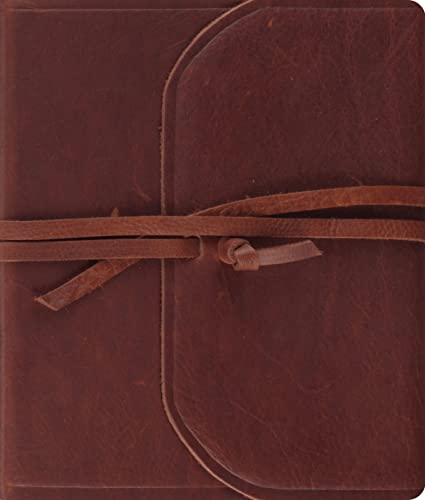 9781581349658: Holy Bible: English Standard Version, Natural Brown Leather, Flap With Strap, Journaling Bible