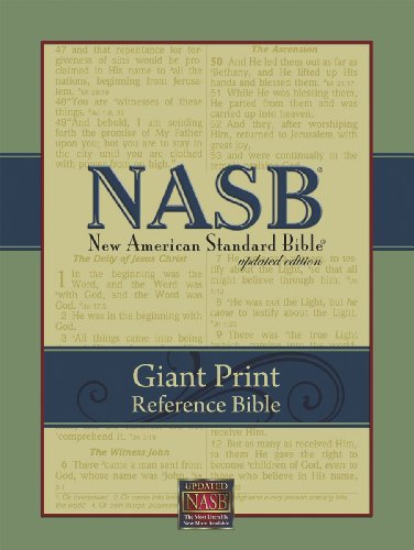 Imagen de archivo de NASB Giant-Print Reference Bible (Burgundy Imitation Leather) a la venta por Hawking Books