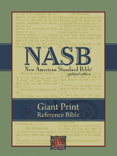 Imagen de archivo de NASB Giant-Print Reference Bible: Indexed (Black Imitation Leather) a la venta por GoldenWavesOfBooks