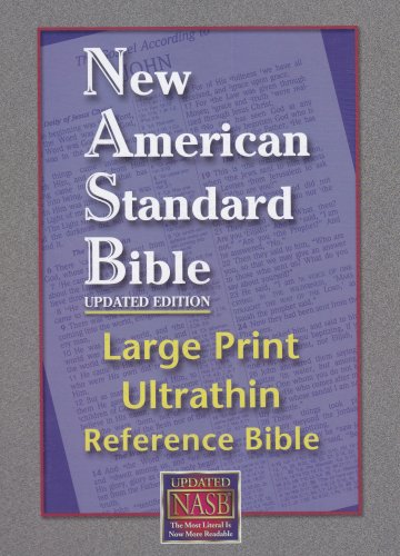9781581351255: Large Print Ultrathin Reference Bible-NASB [With Velvet Book Holder]